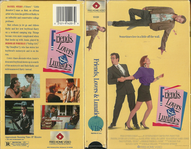 FRIENDS LOVERS & LUNATICS VHS COVER