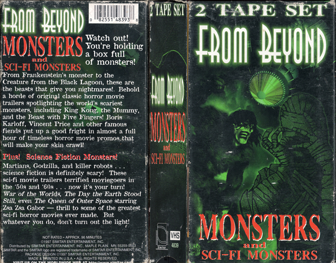 FROM BEYOND : MONSTERS AND SCI-FI MONSTERS, VHS COVERS