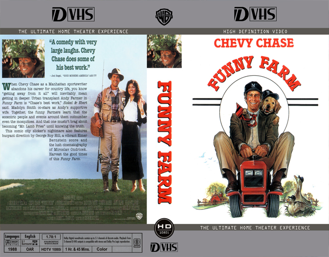 FUNNY FARM CHEVY CHASE VHS COVER