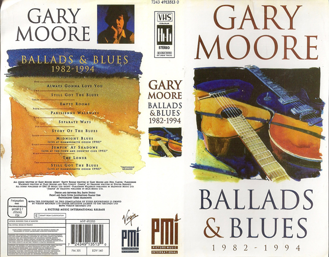 GARY MOORE : BALLADS AND BLUES VHS COVER