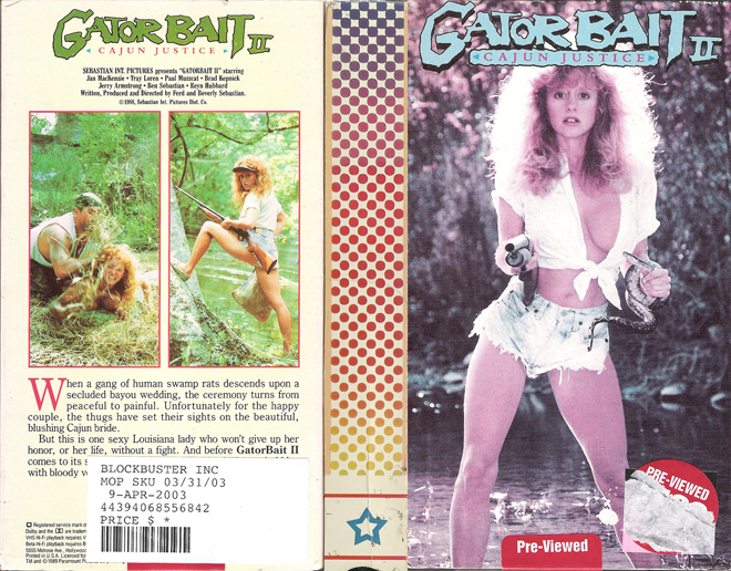 GATOR BAIT 2 : CAJUN JUSTICE VHS COVER