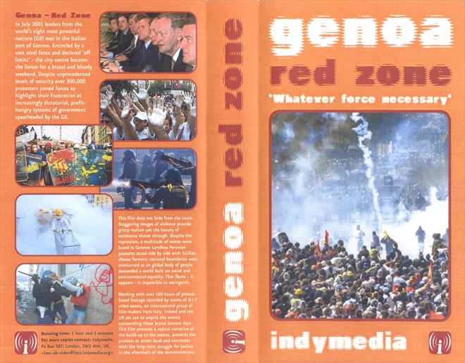GENOA RED ZONE : WHATEVER FORCE NECESSARY VHS COVER