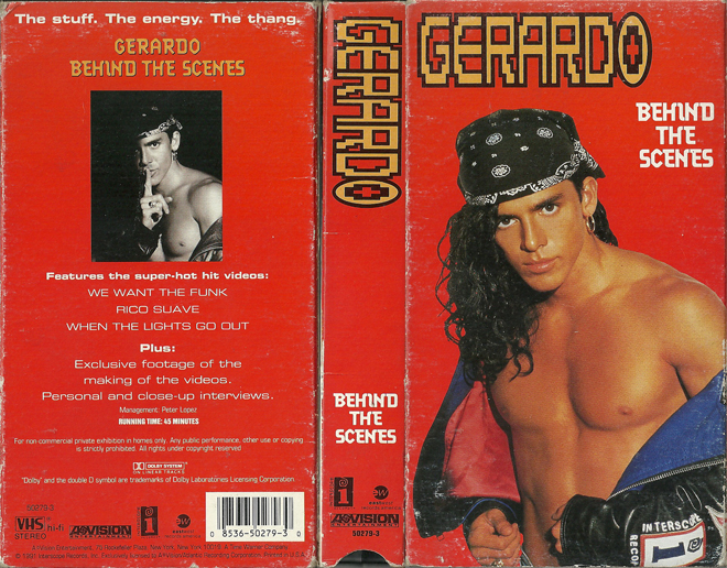 GERARDO BEHIND THE SCENES VHS COVER, ACTION VHS COVER, HORROR VHS COVER, BLAXPLOITATION VHS COVER, HORROR VHS COVER, ACTION EXPLOITATION VHS COVER, SCI-FI VHS COVER, MUSIC VHS COVER, SEX COMEDY VHS COVER, DRAMA VHS COVER, SEXPLOITATION VHS COVER, BIG BOX VHS COVER, CLAMSHELL VHS COVER, VHS COVER, VHS COVERS, DVD COVER, DVD COVERS
