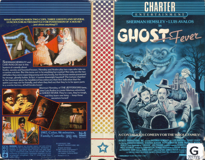 GHOST FEVER VHS COVER, VHS COVERS