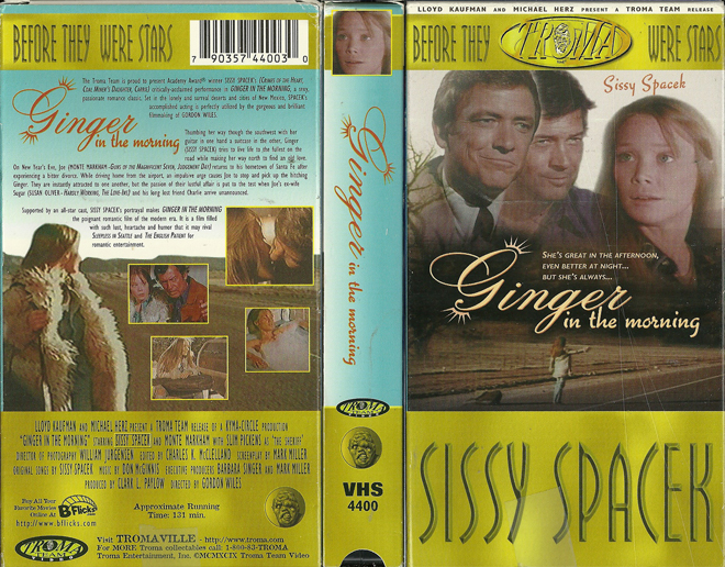 GINGER IN THE MORNING TROMA VHS COVER