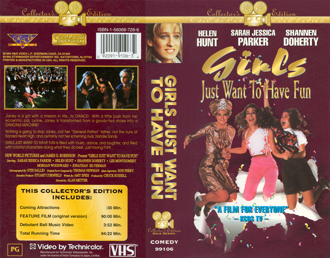 GIRLS JUST WANT TO HAVE FUN, STRANGE VHS, ACTION VHS COVER, HORROR VHS COVER, BLAXPLOITATION VHS COVER, HORROR VHS COVER, ACTION EXPLOITATION VHS COVER, SCI-FI VHS COVER, MUSIC VHS COVER, SEX COMEDY VHS COVER, DRAMA VHS COVER, SEXPLOITATION VHS COVER, BIG BOX VHS COVER, CLAMSHELL VHS COVER, VHS COVER, VHS COVERS, DVD COVER, DVD COVERSS