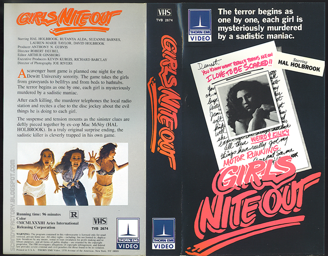 GIRLS NITE OUT THORM EMI VIDEO VHS COVER