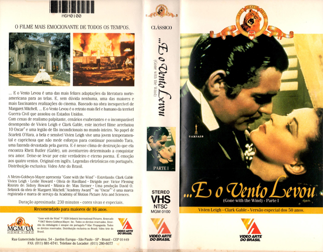 GONE WITH THE WIND PART 1 BRAZIL, BRAZIL VHS, BRAZILIAN VHS, ACTION VHS COVER, HORROR VHS COVER, BLAXPLOITATION VHS COVER, HORROR VHS COVER, ACTION EXPLOITATION VHS COVER, SCI-FI VHS COVER, MUSIC VHS COVER, SEX COMEDY VHS COVER, DRAMA VHS COVER, SEXPLOITATION VHS COVER, BIG BOX VHS COVER, CLAMSHELL VHS COVER, VHS COVER, VHS COVERS, DVD COVER, DVD COVERS