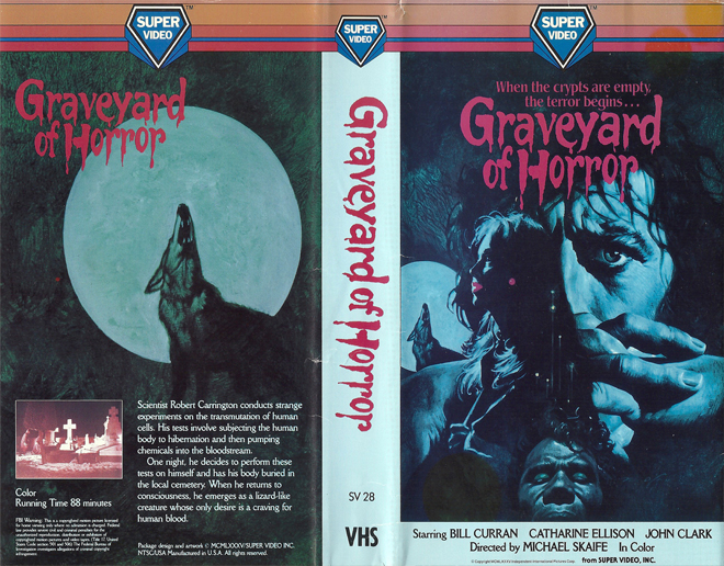 GRAVEYARD OF HORROR VHS COVER