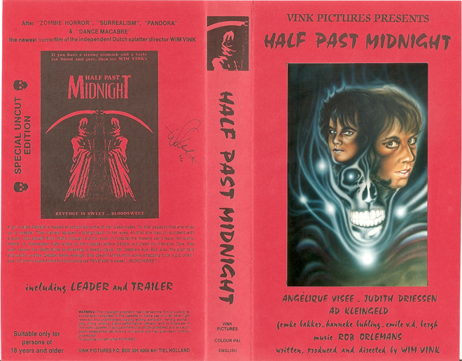 HALF PAST MIDNIGHT VINK PICTURES PRESENTS VHS COVER, VHS COVERS