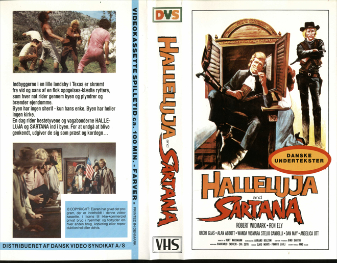 HALLELUJA AND SARTANA COVER, ACTION VHS COVER, HORROR VHS COVER, BLAXPLOITATION VHS COVER, HORROR VHS COVER, ACTION EXPLOITATION VHS COVER, SCI-FI VHS COVER, MUSIC VHS COVER, SEX COMEDY VHS COVER, DRAMA VHS COVER, SEXPLOITATION VHS COVER, BIG BOX VHS COVER, CLAMSHELL VHS COVER, VHS COVER, VHS COVERS, DVD COVER, DVD COVERS