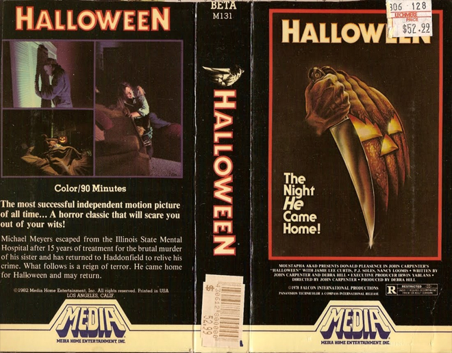 HALLOWEEN MEDIA HOME ENTERTAINMENT VHS COVER