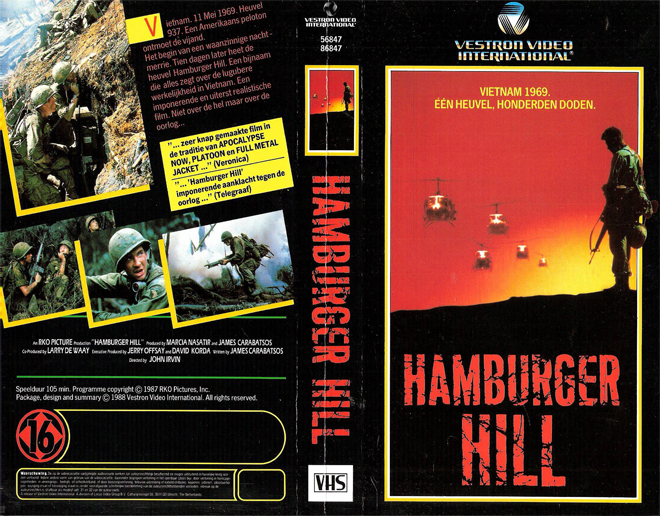 HAMBURGER HILL VHS COVER