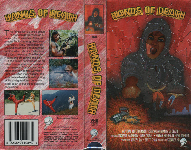 HANDS OF DEATH VHS COVER