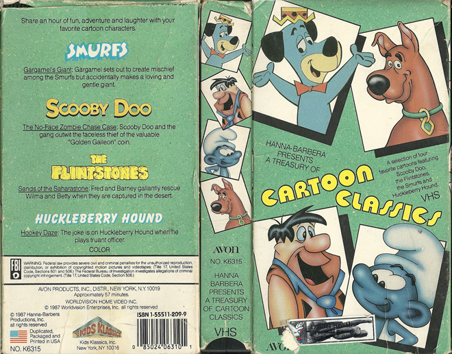 HANNA BARBERA CARTOON CLASSICS VHS COVER