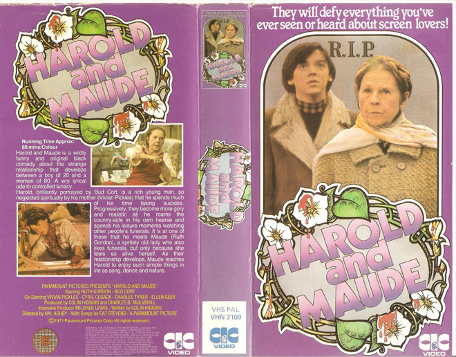 HAROLD AND MAUDE VHS COVER