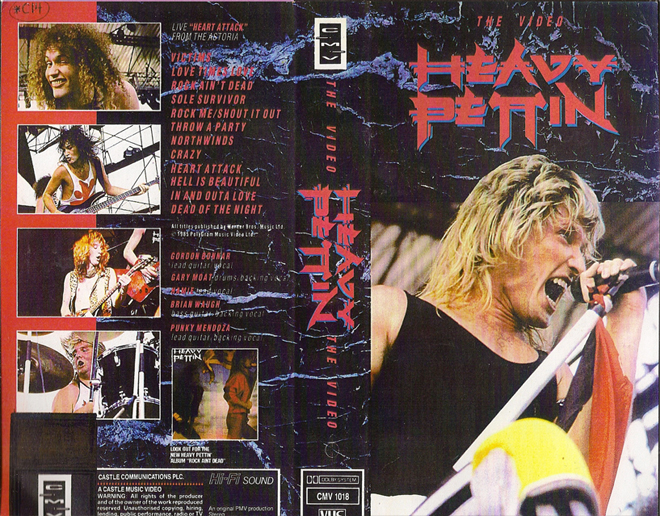 HEAVY PETTIN THE VIDEO VHS COVER