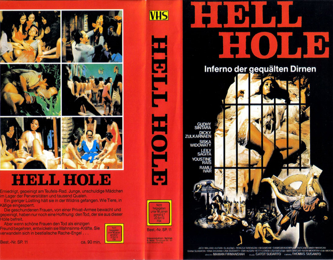 ESCAPE FROM HELL HOLE, A HELL FOR WOMEN,INFERNO DER GEQUALTEN DIRNEN VHS COVER