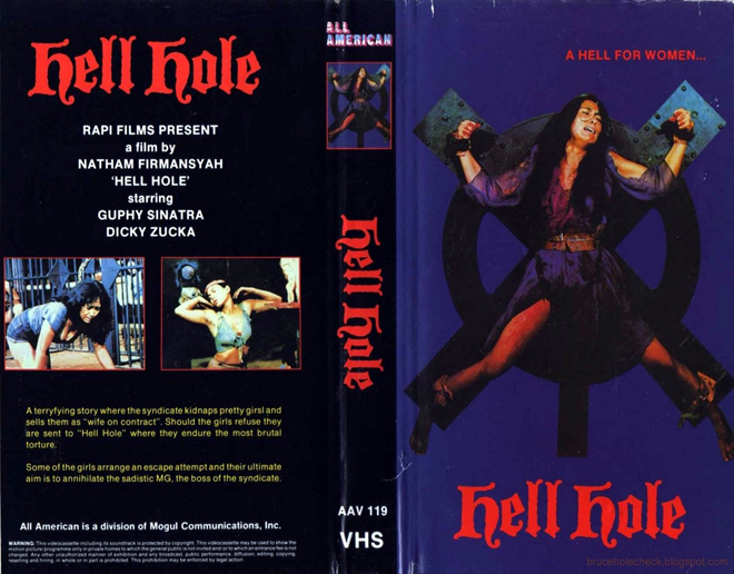 ESCAPE FROM HELL HOLE, A HELL FOR WOMEN, VHS COVER