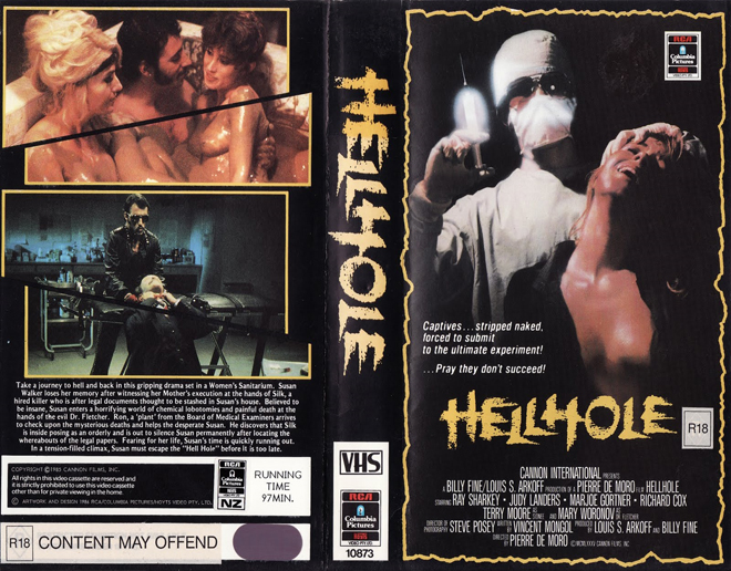 HELLHOLE HORROR VHS COVER
