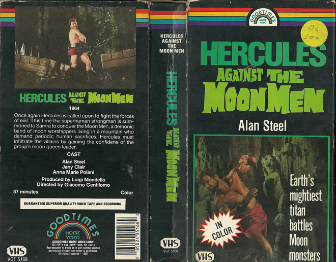 HERCULES AGAINST THE MOON MEN VHS COVER