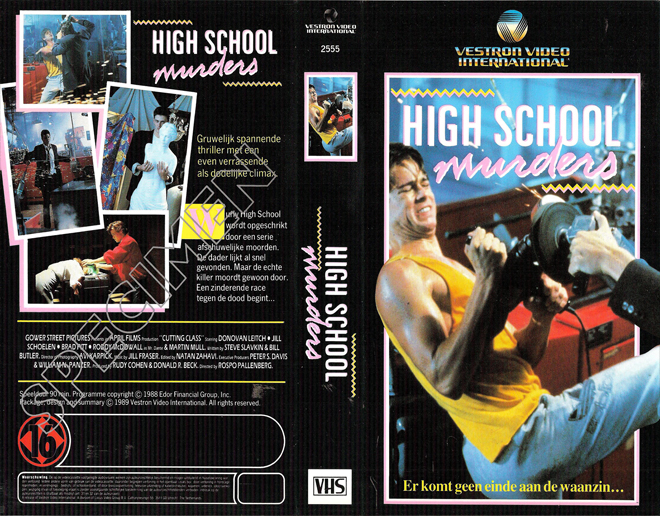 HIGHSCHOOL MURDERS VESTRON VIDEO INTERNATIONAL VHS COVER, VHS COVERS