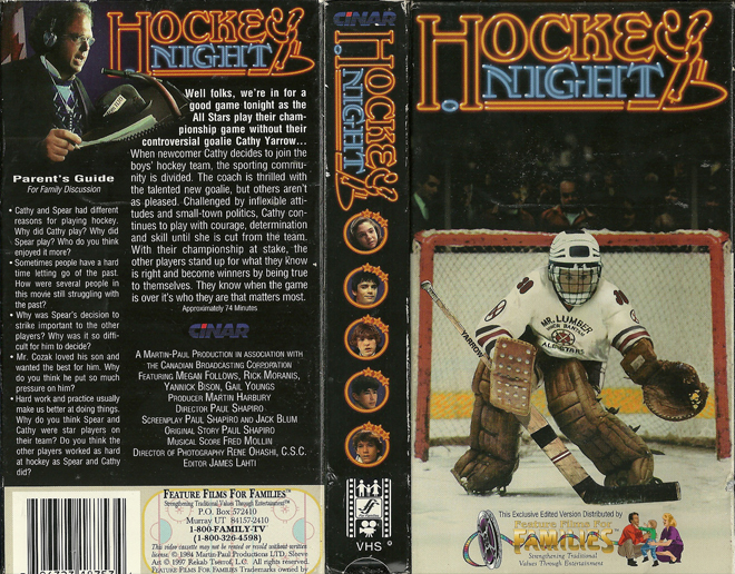 HOCKEY NIGHT VHS COVER