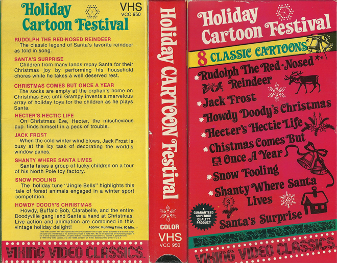 HOLIDAY CARTOON FESTIVAL VHS COVER