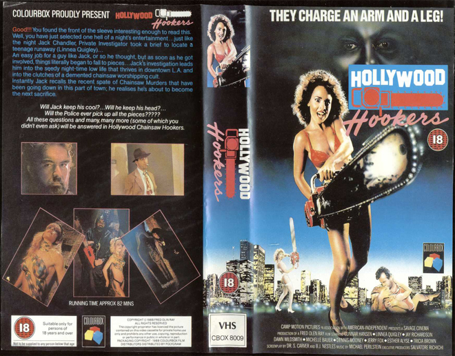 HOLLYWOOD CHAINSAW HOOKERS VHS COVER