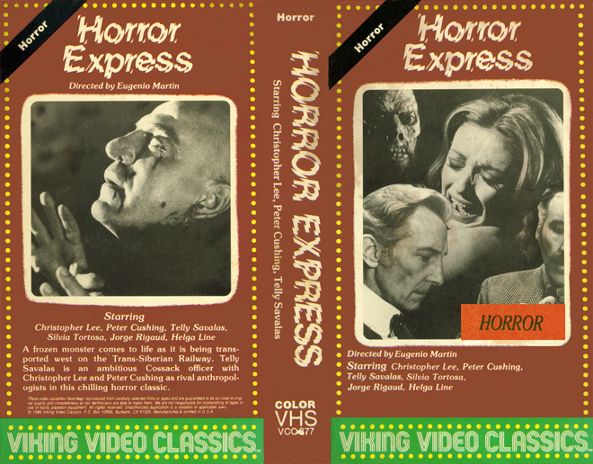 HORROR EXPRESS VIKING VIDEO CLASSICS VHS COVER