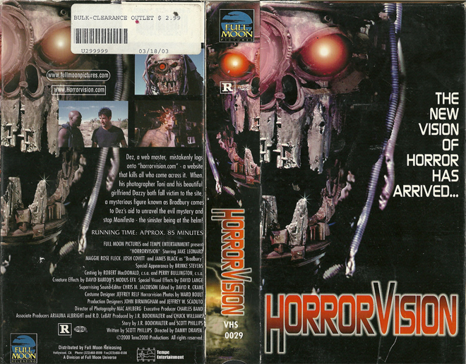 HORROR VISION VHS COVER