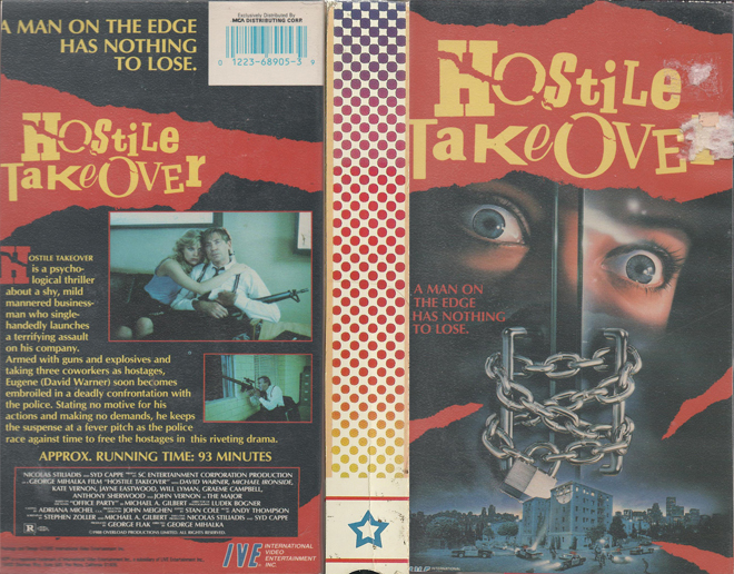 HOSTILE TAKEOVER VHS COVER