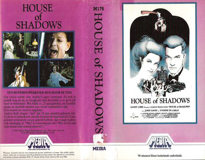 HOUSE OF SHADOWS, ACTION EXPLOITATION, ACTION, HORROR, SCI-FI, THRILLER, SEX COMEDY,  DRAMA, SEXPLOITATION, VHS COVER, VHS COVERS, DVD COVER, DVD COVERS