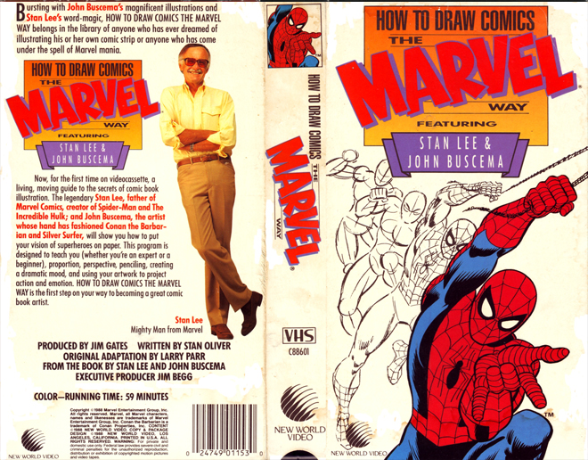 HOW TO DRAW COMICS THE MARVEL WAY FEATURING STAN LEE AND JOHN BUSCEMA VHS COVER