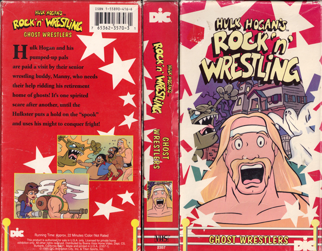HULK HOGANS ROCK N WRESTLIN : GHOST WRESTLERS VHS COVER