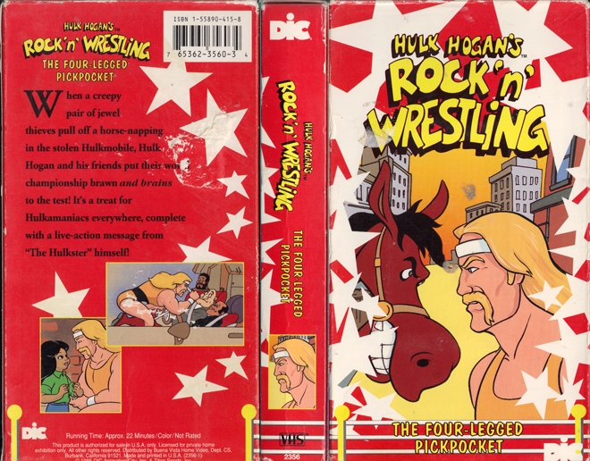HULK HOGANS ROCK 'N' WRESTLIN : THE FOUR LEGGED PICKPOCKET VHS COVER
