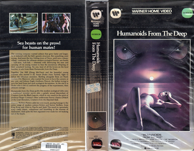 HUMANOIDS FROM THE DEEP VHS COVER, VHS COVERS