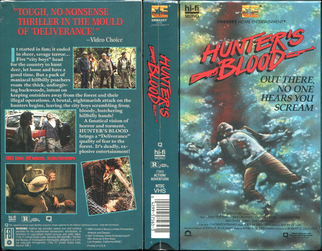 HUNTERS BLOOD ACTION MOVIE, ACTION VHS COVER, HORROR VHS COVER, BLAXPLOITATION VHS COVER, HORROR VHS COVER, ACTION EXPLOITATION VHS COVER, SCI-FI VHS COVER, MUSIC VHS COVER, SEX COMEDY VHS COVER, DRAMA VHS COVER, SEXPLOITATION VHS COVER, BIG BOX VHS COVER, CLAMSHELL VHS COVER, VHS COVER, VHS COVERS, DVD COVER, DVD COVERS