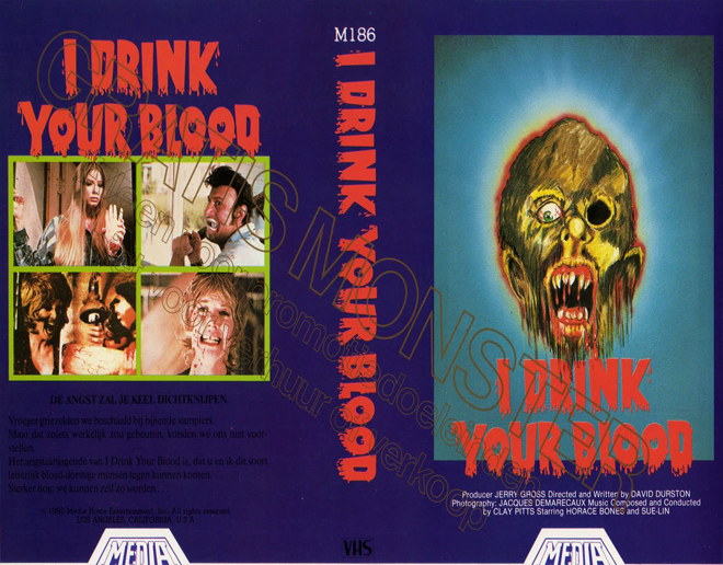 I DRINK YOUR BLOOD MEDIA VHS COVER