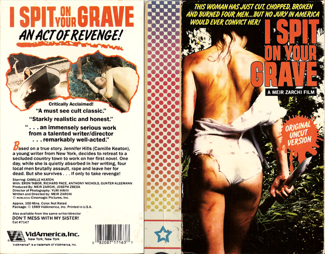 I SPIT ON YOUR GRAVE AKA DAY OF THE WOMAN VHS COVER