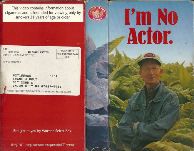 I'M NO ACTOR VHS COVER