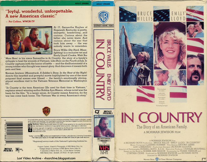 IN COUNTRY VHS COVER