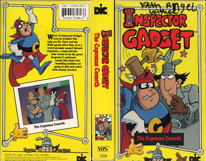 INSPECTOR GADGET : THE CAPEMAN COMETH VHS COVER