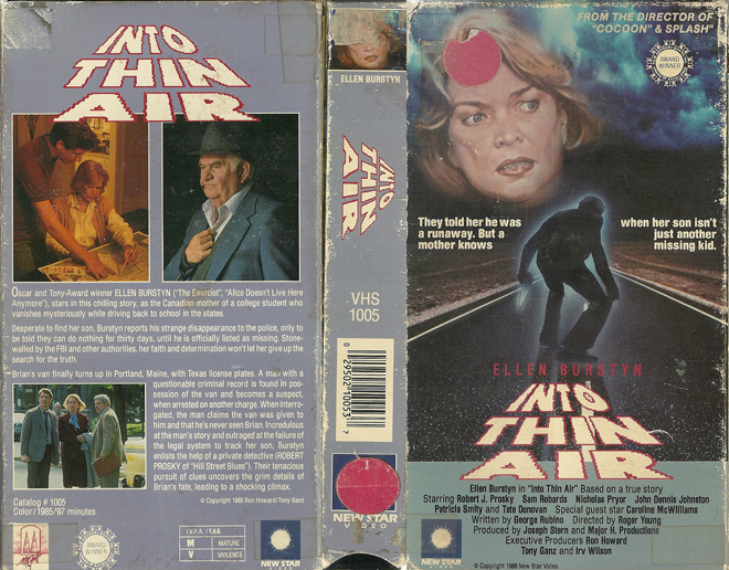 INTO THIN AIR VHS COVER