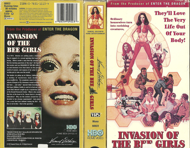 INVASION OF THE BEE GIRLS VHS COVER