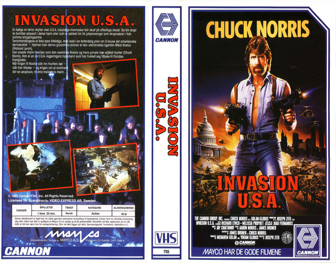 INVASION USA, ACTION VHS COVER, HORROR VHS COVER, BLAXPLOITATION VHS COVER, HORROR VHS COVER, ACTION EXPLOITATION VHS COVER, SCI-FI VHS COVER, MUSIC VHS COVER, SEX COMEDY VHS COVER, DRAMA VHS COVER, SEXPLOITATION VHS COVER, BIG BOX VHS COVER, CLAMSHELL VHS COVER, VHS COVER, VHS COVERS, DVD COVER, DVD COVERS