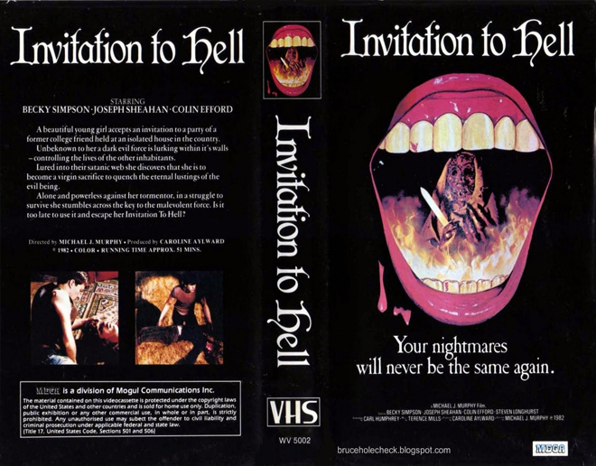 INVITATION TO HELL VHS COVER