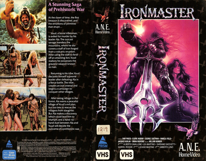 IRONMASTER, HORROR VHS, ACTION EXPLOITATION VHS, ACTION VHS, HORROR, SCI-FI VHS, MUSIC VHS, THRILLER VHS, SEX COMEDY VHS, DRAMA VHS, SEXPLOITATION VHS, BIG BOX VHS, CLAMSHELL VHS, VHS COVER, VHS COVERS, DVD COVER, DVD COVERS