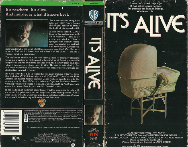 ITS ALIVE VHS COVER