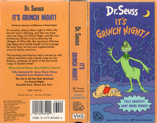 IT'S GRINCH NIGHT, HORROR, ACTION EXPLOITATION, ACTION, HORROR, SCI-FI, MUSIC, THRILLER, SEX COMEDY,  DRAMA, SEXPLOITATION, VHS COVER, VHS COVERS, DVD COVER, DVD COVERS